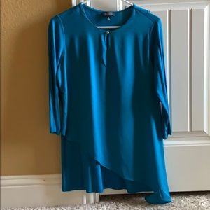 blue asymmetrical top from The Limited